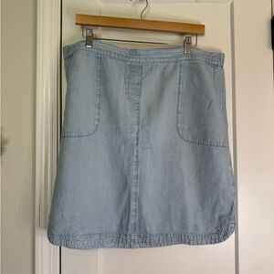 J. Jill Denim Tencel/Linen light blue skirt